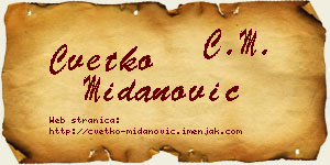 Cvetko Midanović vizit kartica